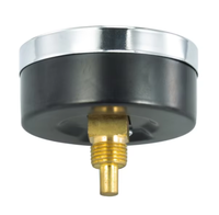 Thermomètre à double aiguille de haute qualité Double-An Y63 63mm avec boîtier en acier noir, manomètre à tube Bourdon haute température 0-10 bars