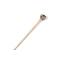 Épingle à cheveux en acétate style coréen, motif cœur, simple, élégante, fine, longue, tendance, polyvalente, portable, cadeau en boîte, accessoires pour cheveux de fête