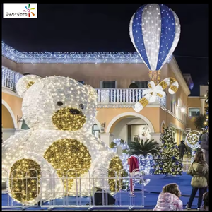 Lumières de Noël extérieures à LED, motif ours polaire, décoration extérieure de Noël, Saint-Valentin - Product Image 3