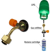Vanne de gonflage pour l'extérieur Type de carte Réservoir de gaz long Connexion directe Dispositif de gonflage Vanne de gonflage intégrée