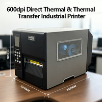 Impresoras Térmicas LONVILL con Pantalla de 2.3 Pulgadas, Panel de 10 Botones, Impresora RFID Inteligente de Transferencia Térmica Industrial de 600dpi para Etiquetas Colgantes