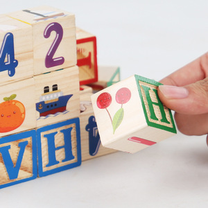 Giocattoli per bambini in legno stoviglie numeriche e alfabeto cognitivo blocchi di costruzione altri giocattoli educativi - Product Image 2