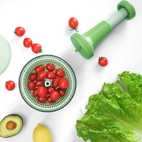 Procesador de alimentos de cocina Manual Push Hand Press Vegetal Chopper Cuchilla de plástico Picadora de carne Cortador de cebolla ecológico