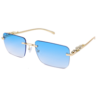 Lunettes de soleil de mode transfrontalières Nouvelles lunettes de soleil de protection solaire de qualité supérieure Protection UV Lunettes de soleil pour femmes personnalisées WholesaleBO 96409