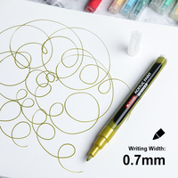 MOBEE P-967 20 pièces/ensemble, pointe de 0,7 mm, peinture acrylique multicolore pour toile, pierre, marqueur artistique, ensemble de marqueurs de peinture acrylique pour artistes scolaires