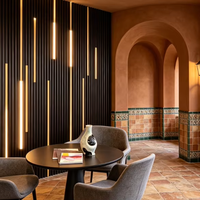 Panel de Pared Floral Moderno de WPC con Iluminación para Uso Comercial en Baños y Almacenes