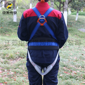 เข็มขัดนิรภัยแบบเชือก Zhongyu สำหรับคล้องตัวแบบเต็มตัว 4 ห่วงรูปตัว D รับน้ำหนักได้ 1500 กก. สำหรับงานที่สูง ป้องกันการตก - Product Image 2