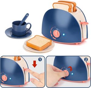 Pretend Play Kitchen Appliances Toy Set Coffee Maker Machine Blender Mixer <b>Toaster</b> With Realistic Light and Sounds for Kids - Product Image 4