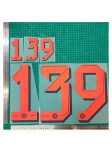 Autocollants thermocollants durables <span class=keywords><strong>pour</strong></span> numéros de football 2025-26, en plastique, <span class=keywords><strong>pour</strong></span> noms de joueurs (domicile/extérieur) <span class=keywords><strong>pour</strong></span> ensembles de vêtements - Product Image 1