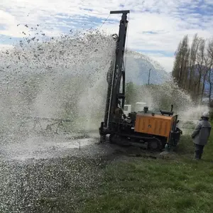 ÉTOILES 2024 nouvelle technologie chine Kaishan 0 ~ 180m prix d'usine Diesel avec compresseur chenille eau puits plates-formes de forage Machine