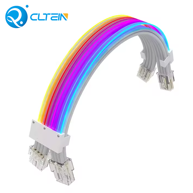 Argb Extension Cable 2*8Pin Row Sync Vga Cable Bottom Nylon Braided Mesh Extension Cable