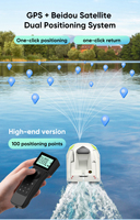 Bateau à appât électrique étanche IP67, résistant aux chocs, retour en un clic, détecteur de poissons, 100 points GPS, contrôle RC, bateaux à appât de pêche GPS