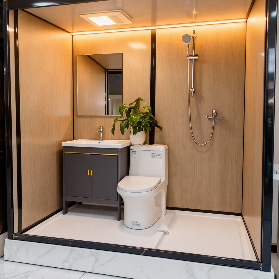 Prefabricated Hotel All in One Bathroom Integrated Shower Bathroom With Toilet - Image 2