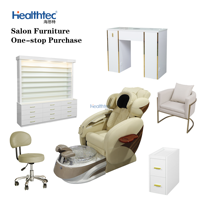 Ensemble complet de haute qualité pour salon de manucure, comptoir de réception, chaise de pédicure spa, design élégant, mobilier de salon