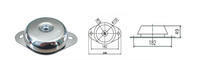 Industrial Rubber Shock Absorbers Low Frequency Vibration Buffer Mounts Cutting for Ventilation Unit Laboratory Instrument