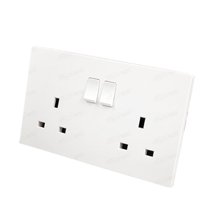 Enchufes conmutados ultrafinos <span class=keywords><strong>de</strong></span> pared <span class=keywords><strong>de</strong></span> 2 bandas, 13A, blancos, doble Reino Unido, Singapur, <span class=keywords><strong>Irlanda</strong></span>, <span class=keywords><strong>enchufe</strong></span> estándar, <span class=keywords><strong>tipo</strong></span> 146, Panel <span class=keywords><strong>de</strong></span> PC para uso doméstico y hotelero - Product Image 6