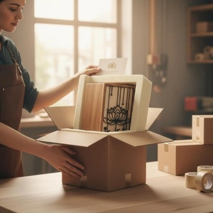 Super Selling Laser Cut Cremation <b>Box</b> with American Style Handmade Wooden Cremation Urn For Human Ash By Exporters - Product Image 6