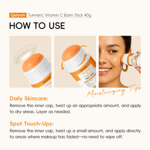 Bâton de baume au curcuma et à la vitamine <span class=keywords><strong>C</strong></span> QUIYUM 40g – Traitement ciblé pour le teint terne du visage et crème pour le cou - Product Image 5
