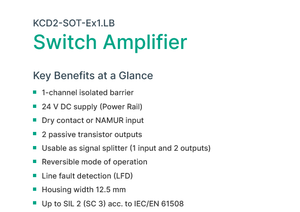 Amplificateur de commutation à barrière isolée P+F Original KCD2-SOT-Ex1.LB à sécurité intrinsèque - Product Image 3