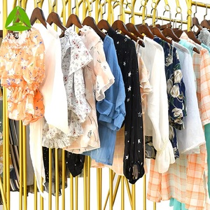 Venta al por mayor directa de fábrica: Vestidos casuales de algodón con cuello alto para niñas, ropa de verano usada, pacas limpias de 45 kg - Product Image 3