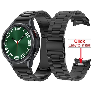 Cliquez sur le lien facile à ajuster <span class=keywords><strong>Bracelet</strong></span> en métal sans lacunes <span class=keywords><strong>Bracelet</strong></span> de luxe pour <span class=keywords><strong>Samsung</strong></span> Galaxy <span class=keywords><strong>Watch</strong></span> <span class=keywords><strong>6</strong></span> Classic 43/47mm Galaxy <span class=keywords><strong>Watch</strong></span> 4/5 Pro - Product Image 1