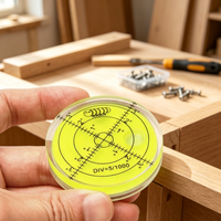Niveau à bulle circulaire de 60 mm, niveau à bulle de précision, niveau à bulle rond, niveau à bulle Bullseye, mini niveau horizontal pour trépied d'appareil photo, outil de bricolage