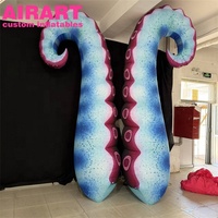 Décoration de scène animaux marins grande taille, tentacules bleus gonflables, ballons publicitaires tentacules de pieuvre gonflables