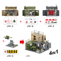 Ensemble d'accessoires d'équipement militaire de l'armée WW2 avec logo personnalisé jouet de guerre mini-soldat figurine conteneur maison modèle bloc de construction garçon