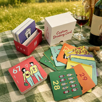 Cartes de jeu à boire personnalisées pour adultes, jeu de cartes de fête avec boîte, cadeau amusant pour soirée à vin, vente en gros