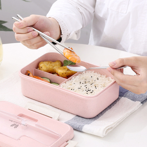 eco-friendly food grade plastic bento lunch box for kids and adults