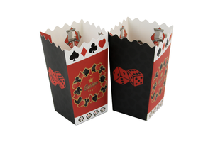 Caja de papel de palomitas de maíz con diseño de póquer para película, contenedor de palomitas de maíz para aperitivos nocturnos, soportes de palomitas de maíz para decoraciones de fiesta, Carnaval - Product Image 4