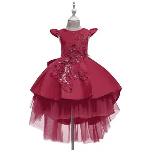 5704 été smocké enfants vêtements en gros haute qualité 3-8 ans filles enfants fête Communion robes