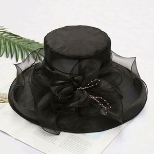 Wholesale Fashion Flower Wide Brim Sinamay Ladies Fancy Church <b>Hats</b> <b>for</b> Sales - Product Image 6
