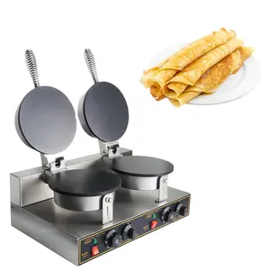 Double Headed Wafer Egg Roll Biscuit Making Machine Electric Ice Cream Cone Baking Equipment