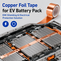 Ruban adhésif en cuivre pour blindage EMI des batteries de véhicules électriques, mise à la terre conductrice, conductivité électrique et protection électrique