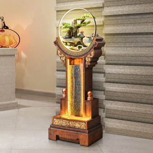 Fuente de Agua con Rocas Artificiales Quanfangyuan 59x37x162cm, Decoración de Paisaje Interior para Oficina y Hogar - Product Image 4