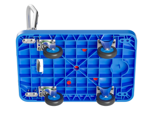รถเข็นไนลอนขนาดเล็กพร้อมล้อสีฟ้า4นิ้วรับน้ำหนักได้200กก - Product Image 2