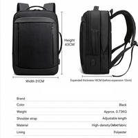Nueva Mochila de Viaje para Portátil, Personalizable con Logotipo, de Lujo, Resistente, de Poliéster Oxford, con Puerto USB, Impermeable, Unisex