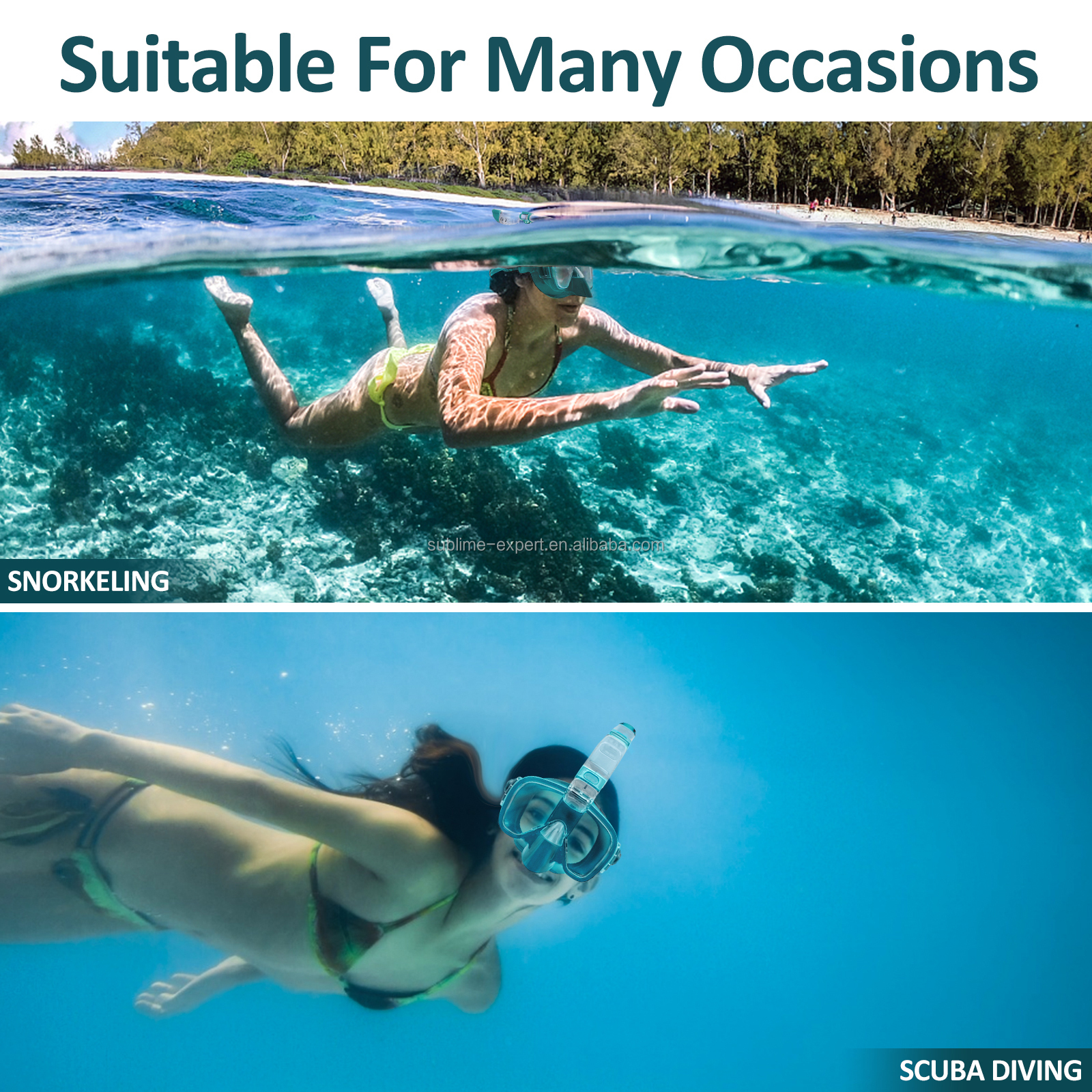 Маска-трубка для подводного плавания 2 в 1, набор для дайвинга, маска для подводного плавания на половину лица 180 для детей и взрослых с держателем для камеры, противотуманная маска