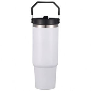 Gobelet de voyage avec poignée, 20 oz, en acier inoxydable, pour café, trajets quotidiens et utilisation en extérieur - Product Image 1