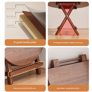 <span class=keywords><strong>Table</strong></span> à manger pliante en bois tendance, utilisation domestique, petit appartement, portable en extérieur, simple, <span class=keywords><strong>table</strong></span> carrée - Product Image 5
