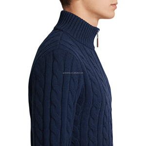 Pull Décontracté Style Paul à Col Montant Demi-Zippé pour Homme et Femme, Tricot de Créateur Nouveau Style avec Logo Cheval RL - Product Image 6