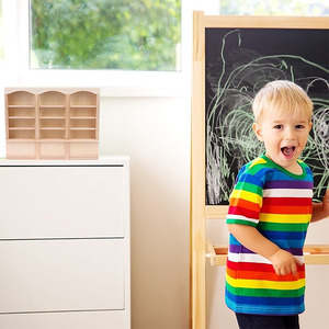 Thu nhỏ kệ sách Locker búp bê nhà trang trí nội thất phụ kiện Dollhouse Mini kệ sách hiển thị kệ - Product Image 3