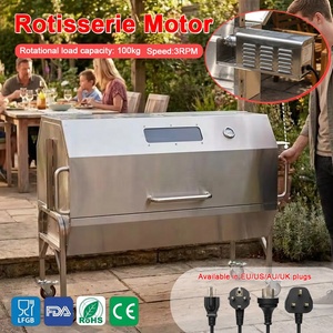 Motor para Asador de Carne, de Alta Resistencia y Alto Torque, con Capacidad de Carga de 100 kg, de Acero Inoxidable, Eléctrico, para Asar Cordero <span class=keywords><strong>Entero</strong></span> y <span class=keywords><strong>Cerdo</strong></span> Asado - Product Image 1
