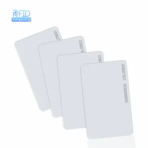 Fabricante de China, tarjeta RFID en blanco con y sin chip inteligente, tarjeta RFID blanca imprimible, tamaño ISO de 85,6x54mm