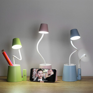 <strong>Lithium</strong> <strong>Battery</strong> Operated Desk Reading <strong>Lamp</strong> Led Rechargeable Usb with Phone Stand and Output - Product Image 3