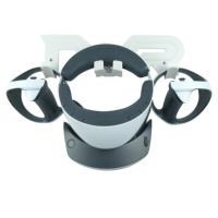 Support de charge et d'affichage VR SHINECON compatible avec PS VR2 et les contrôleurs de casque VR Valve Index - Blanc + Noir