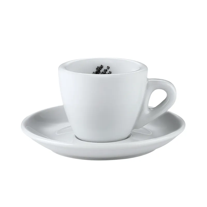 Wholesale extra thick porcelain coffee cup espresso Ceramic Cup And Saucer for cafe home