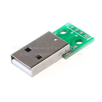 Micro Mini USB a macho 2,0 3,0 conector hembra a 2,54mm DIP PCB convertidor adaptador Breakout Board