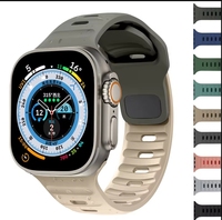 Nouveau Silicone Liquide Respirant Sport Unisexe Montre Bracelet Montre Ceinture pour Apple IWatch Band Ultra 8 7 6 5 Série 10 49mm 46mm